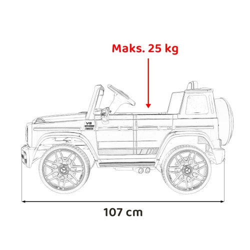 Autko na akumulator dla dzieci Mercedes AMG G63 Czerwony BBH-0002.CR